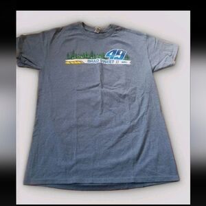 Brad Sweet 49 Napa Auto Parts Light Blue Graphic Print T-shirt Men's Medium